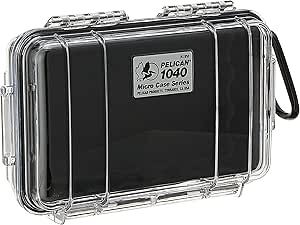 Pelican 1040-025 Micro Case - Black/Clear, Water Resistant — main product image