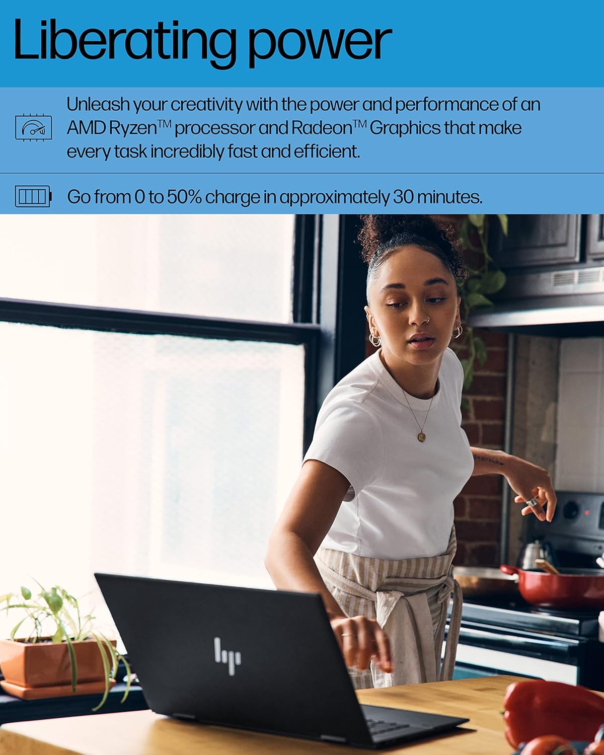 HP 15-eu1010nr ENVY x360 Ryzen 5 Convertible Laptop