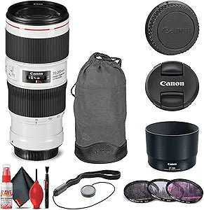 Canon 2309C002 EF 70-200mm f/4L IS II USM Lens Bundle Renewed