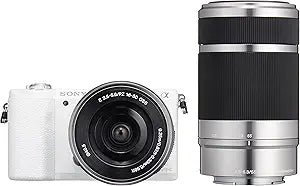 Sony ILCE-5100Y W Alpha a5100 Mirrorless Camera - 16-50mm & 55-210mm Lenses, White (Int'l Version) — main product image