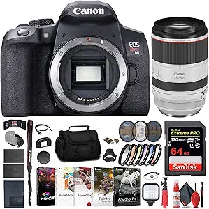 Canon EOS Rebel T8i DSLR Camera + 70-200 Lens Bundle (Renewed)