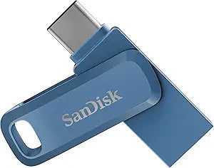 SanDisk SDDDC3-128G Ultra Dual Drive Go 128GB USB Type-C Flash Drive - Blue — main product image