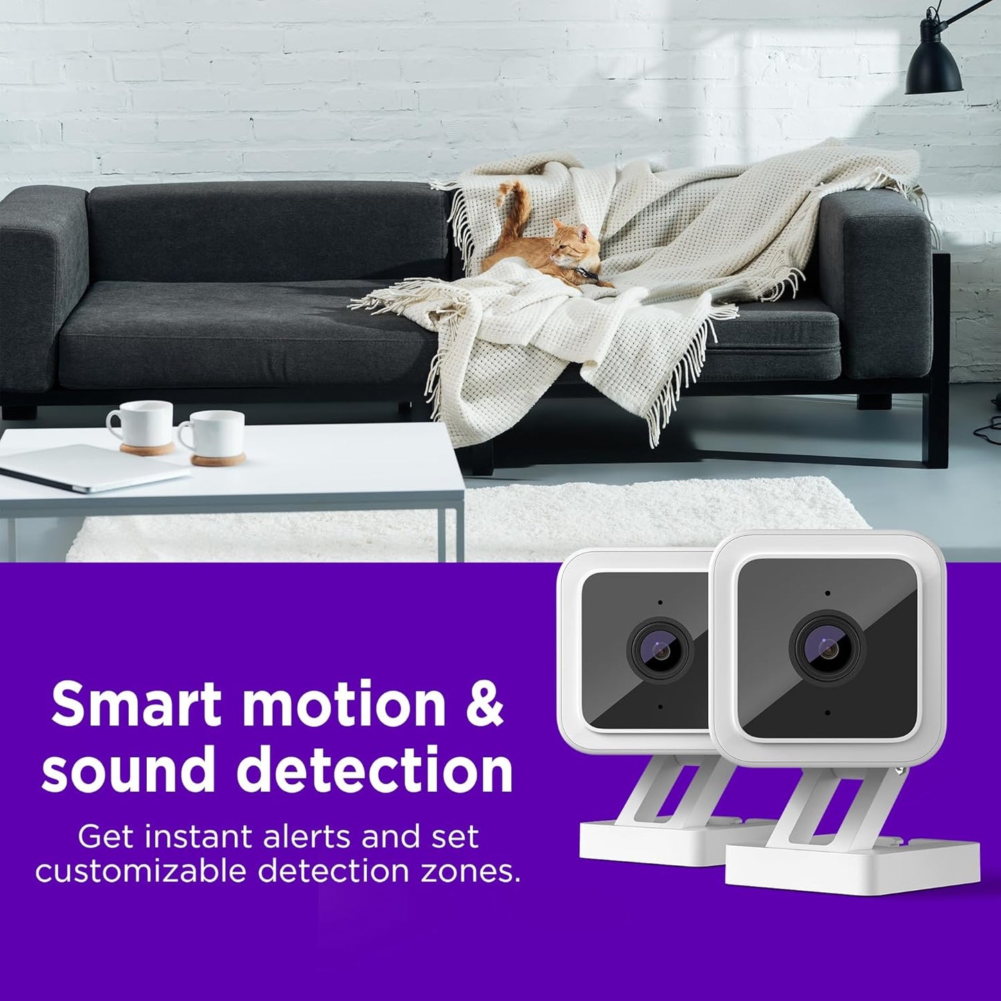 Roku Indoor Camera 2-Pack Home Security 1080p (Renewed)