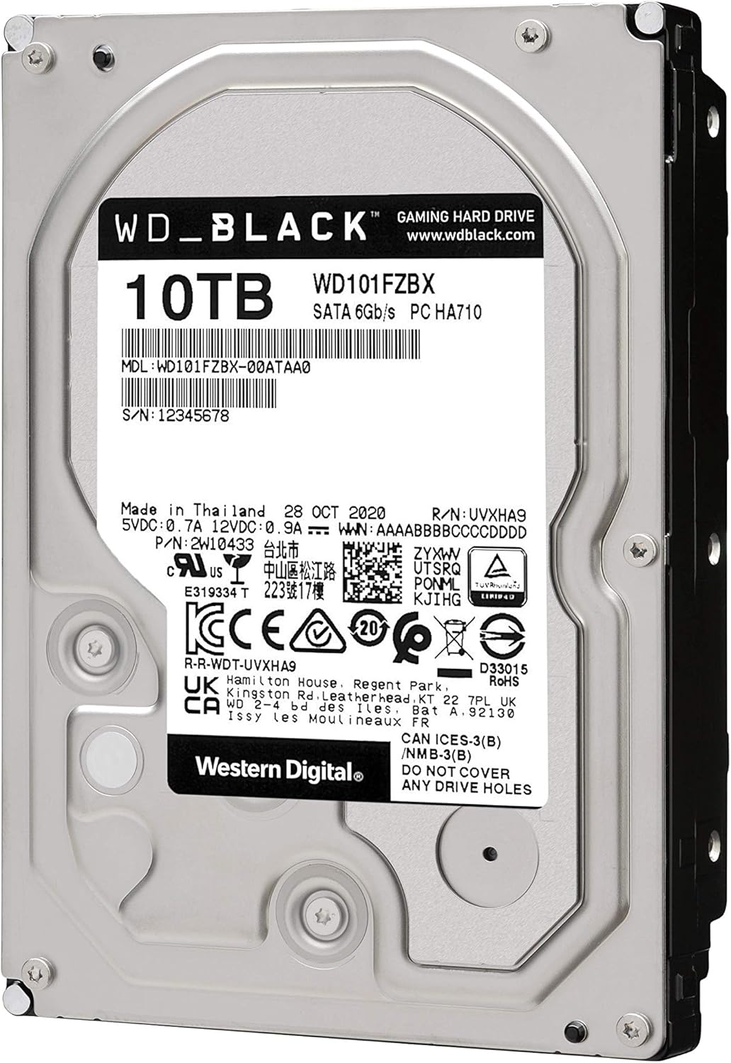 Western Digital WD101FZBX 10TB Black Performance HDD