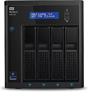 Western Digital WDBWZE0160KBK-NESN 16TB My Cloud EX4100 NAS - 4-Bay