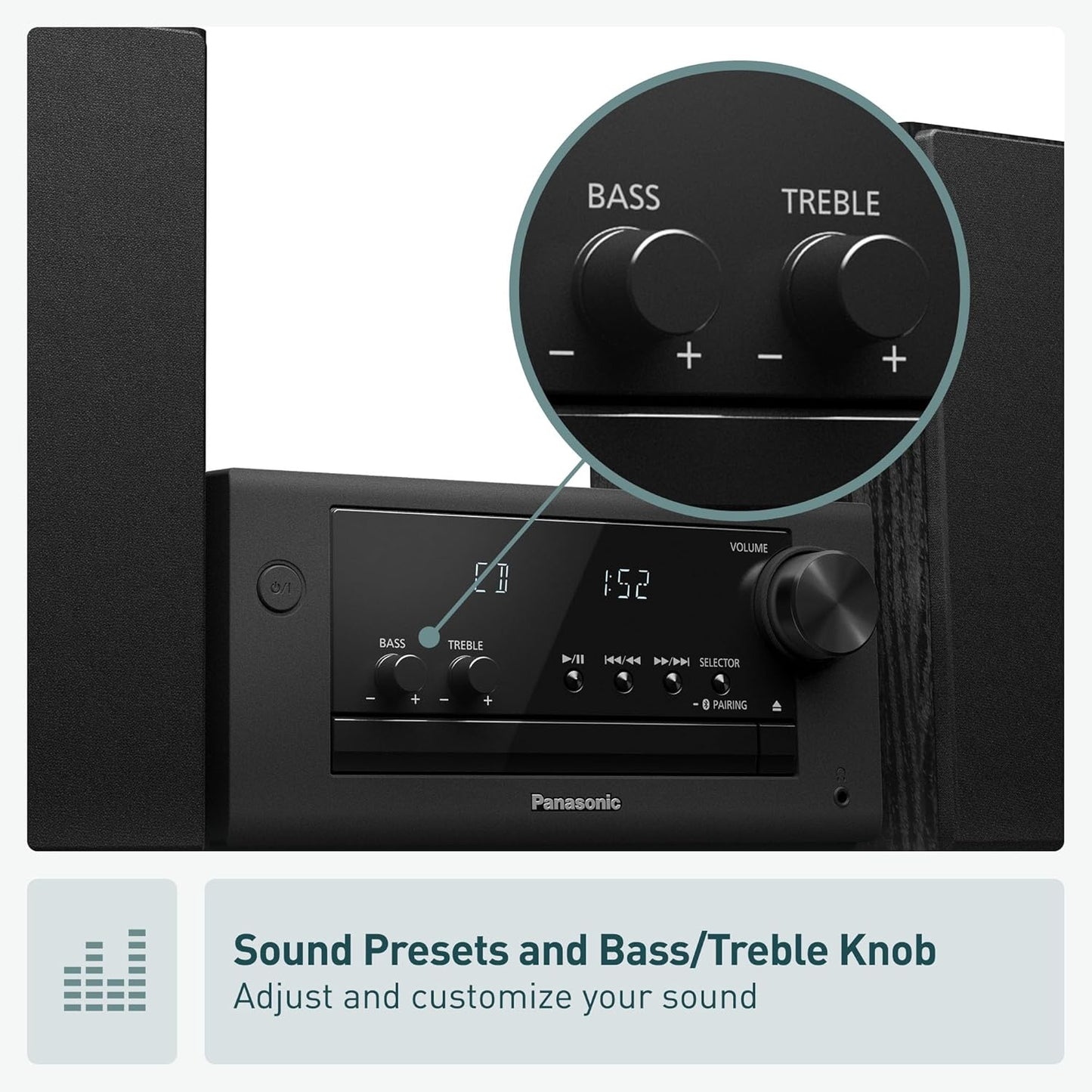 Panasonic SCPM700 80W Bluetooth Compact Stereo System