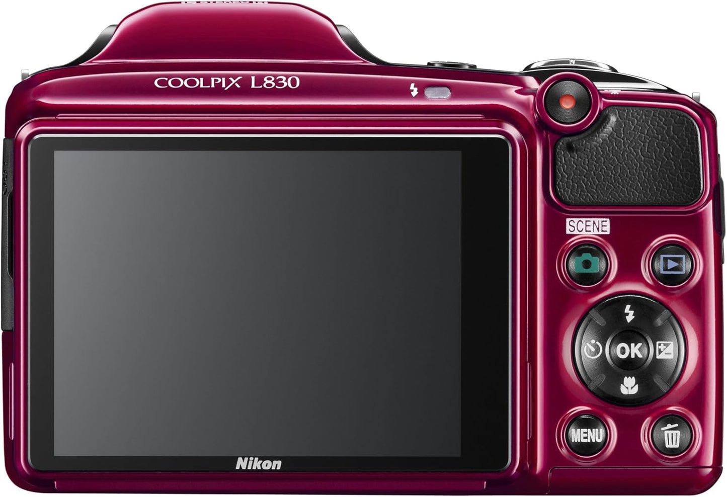 Nikon 26440 COOLPIX L830 Red Digital Camera Renewed