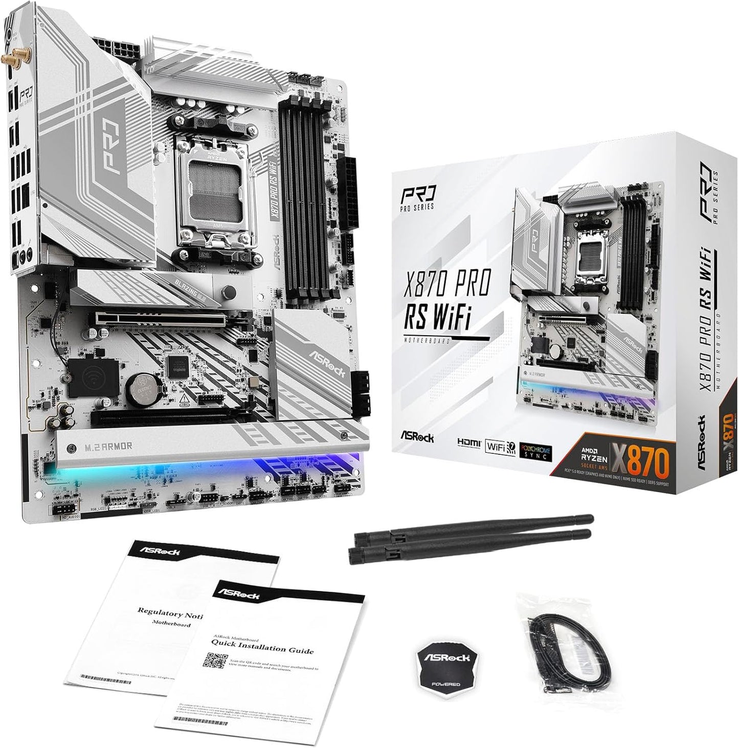ASRock X870 PRO RS WIFI Ryzen AM5 ATX Motherboard