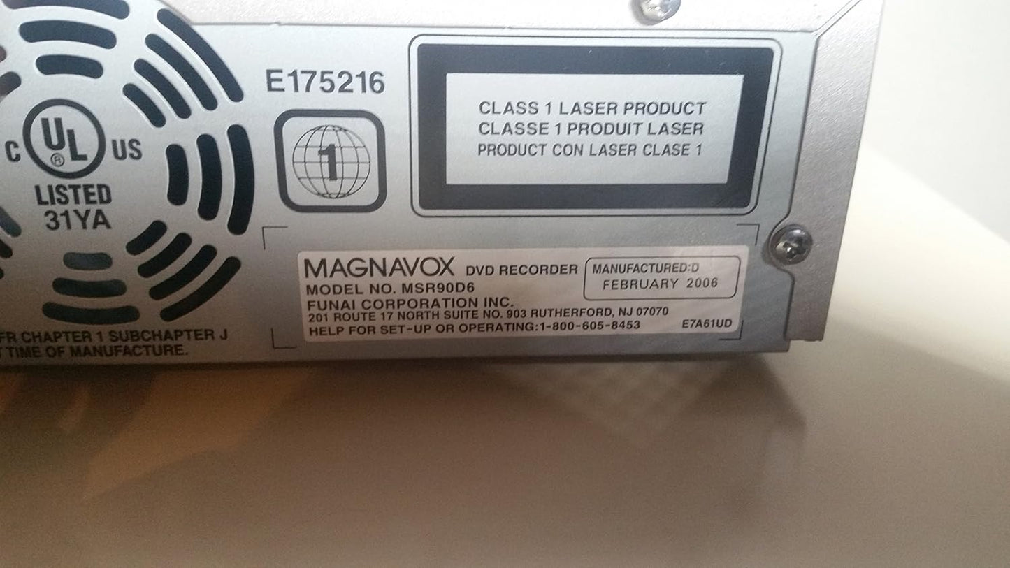 Magnavox MSR90D6 DVD Recorder - Discontinued