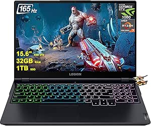 Lenovo Legion 5 Gaming Laptop Ryzen 7, 32GB RAM, 1TB SSD, RTX 3060