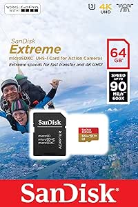 SanDisk SDSQXVF-064G-GN6AA Extreme 64GB microSDXC Card - Action Camera