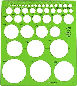 Westcott T-831 Circle Template Set Drafting Tool
