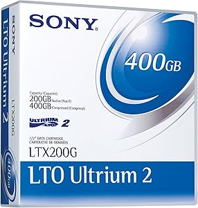 Sony LTX200GWW LTO Ultrium 200GB/400GB Tape Cartridge