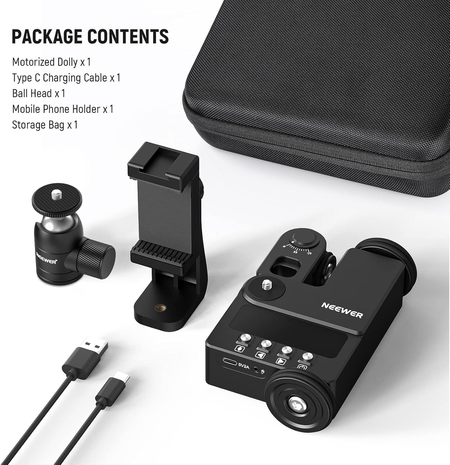 Neewer 10101855 Motorized Camera Dolly App Control