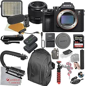 Sony ILCE7RM3A/B Alpha a7RIIIA Mirrorless Camera 50mm Lens Bundle