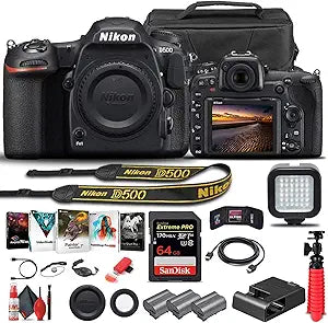 Nikon D500 DSLR Camera Bundle 64GB Card Renewed