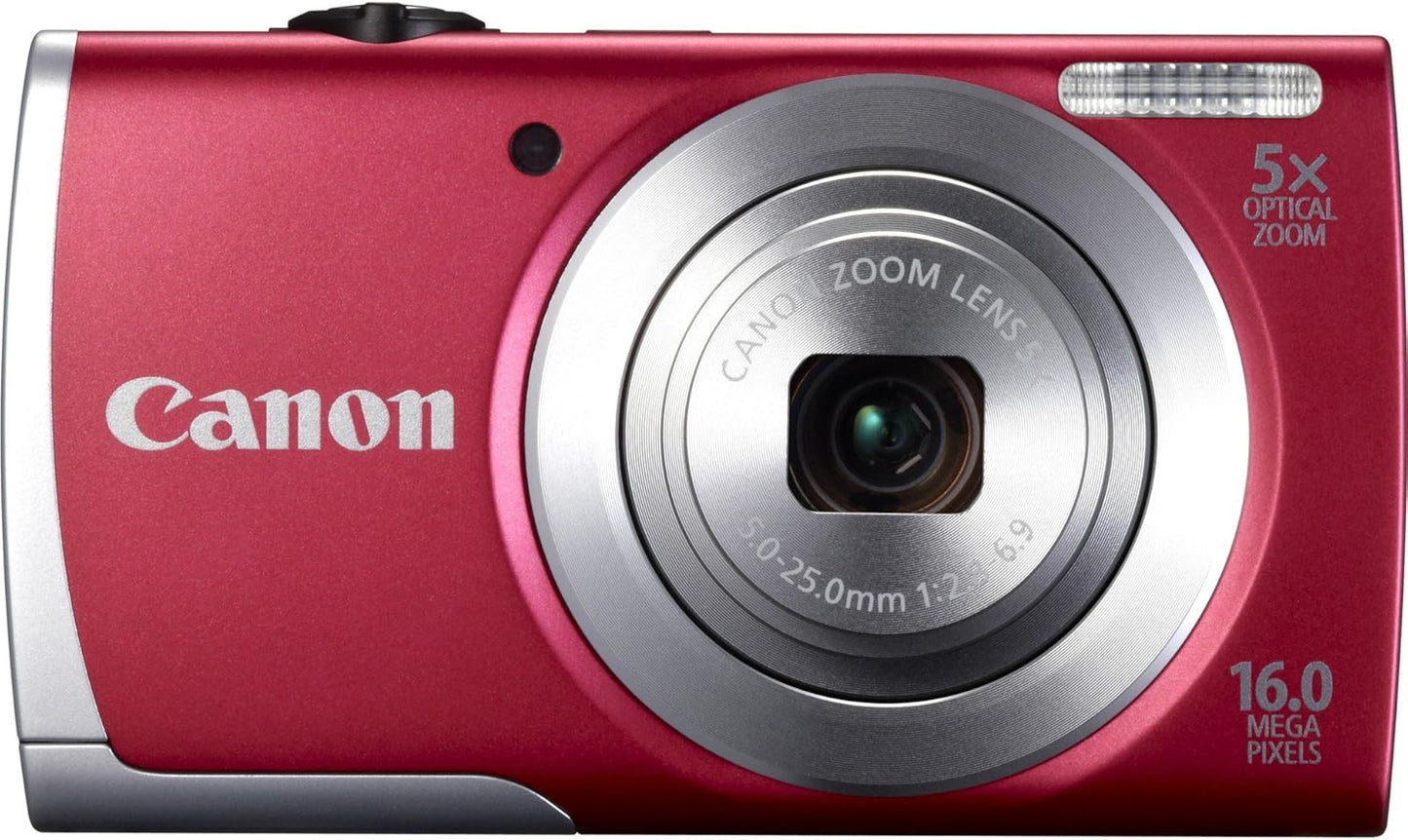 Canon CN-A2500 Powershot Digital Camera 16MP Red