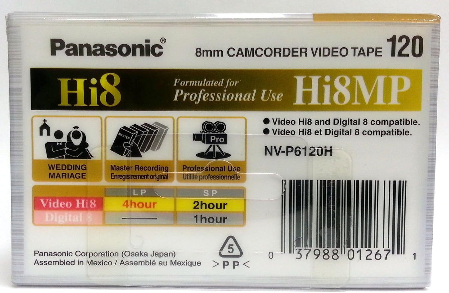 Panasonic 37988012879 HI8 MP 120-Minute Videocassette