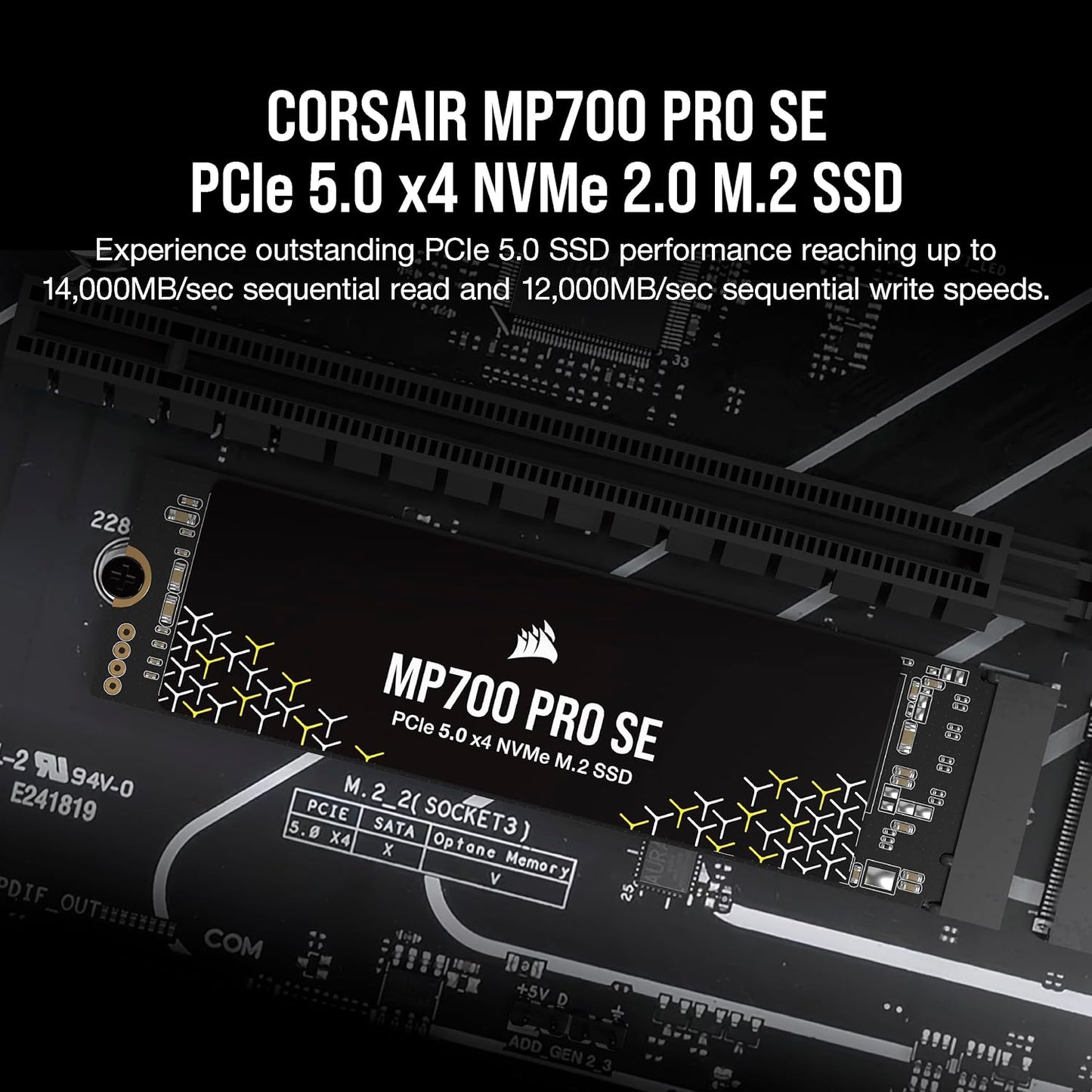 Corsair CSSD-F4000GBMP700PNHS MP700 PRO SE 4TB Gen5 NVMe SSD