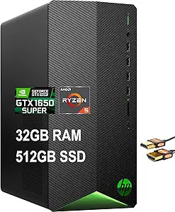 HP Pavilion Gaming Desktop Ryzen 5 GTX 1650 Super — main product image