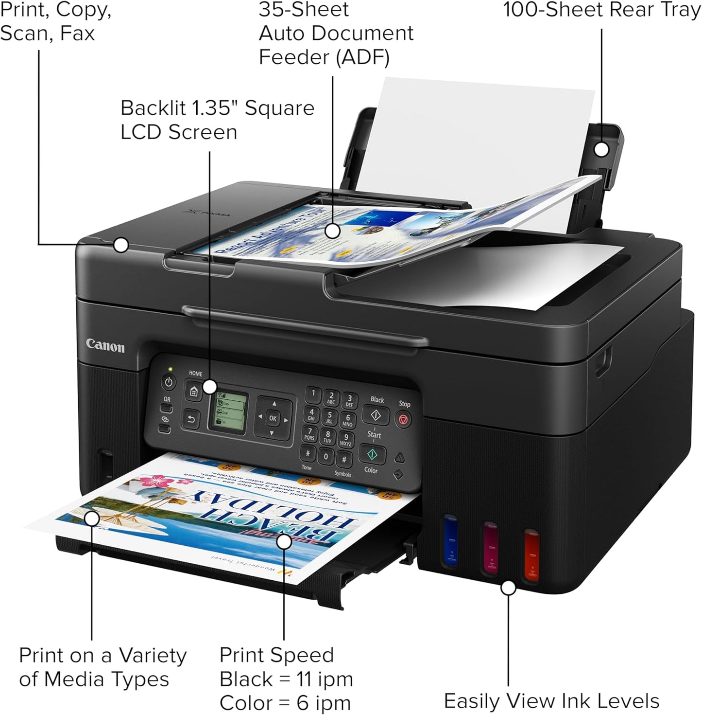 Canon 5807C002 MegaTank G4270 Wireless All-in-One Printer