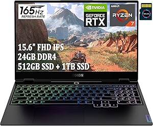 Lenovo Legion Slim 7 Gaming Laptop FHD 165Hz Ryzen 7 RTX 3060