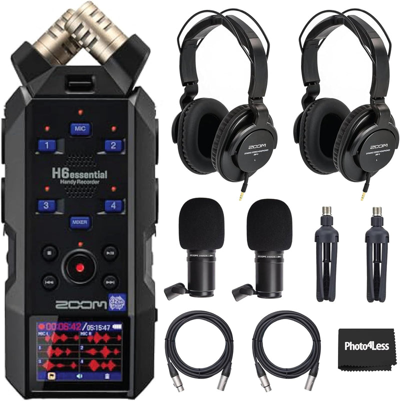 Zoom H6essential Recorder with ZDM-1 Podcast Mic Bundle — main product image