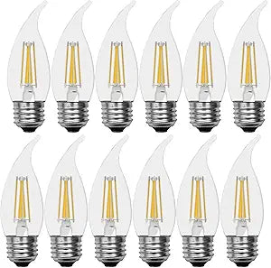 GE 23100 LED Chandelier Light Bulbs 40W Soft White 12-Pack