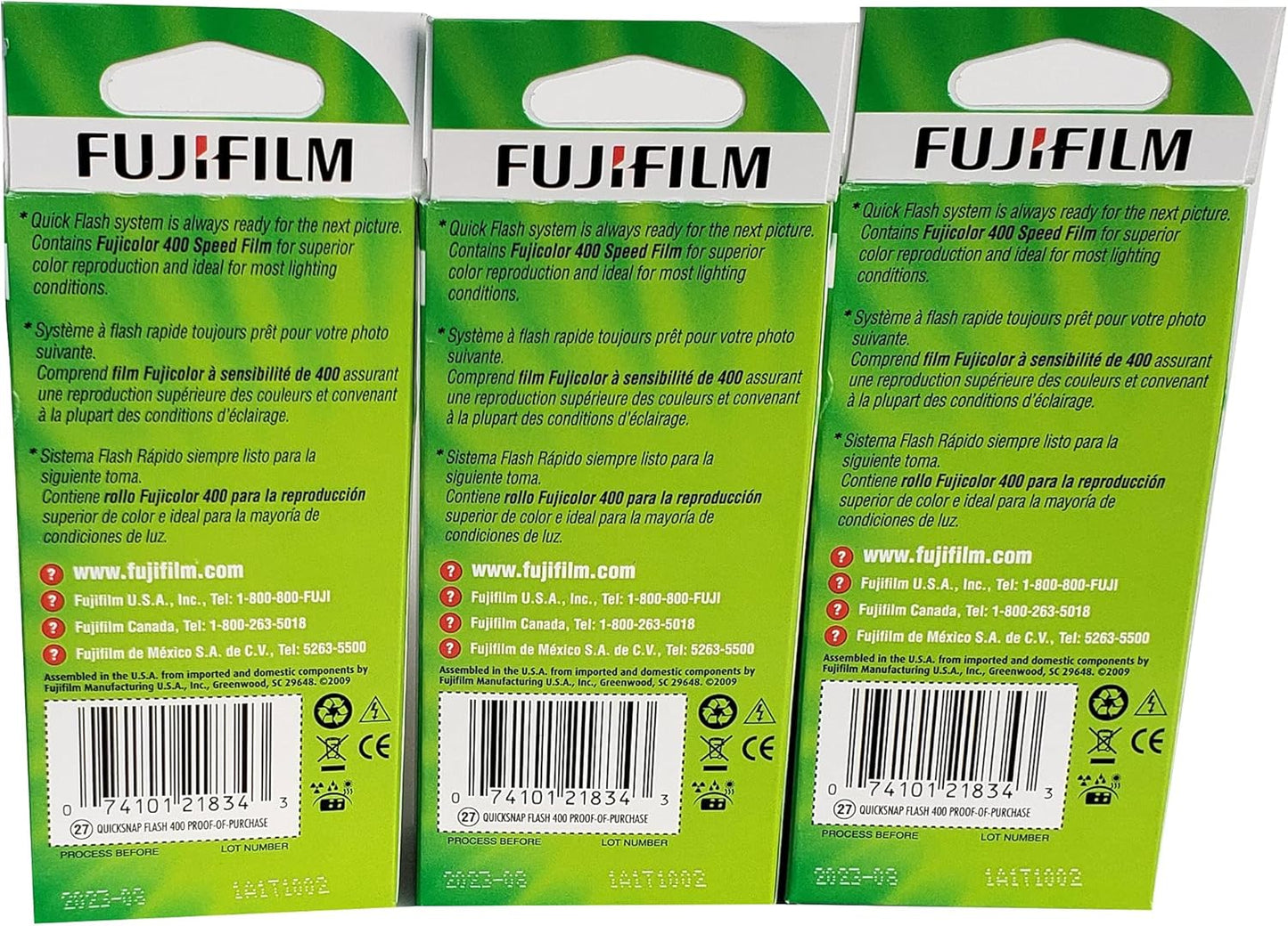 Fujifilm QuickSnap Flash 400 Disposable Camera 3-Pack