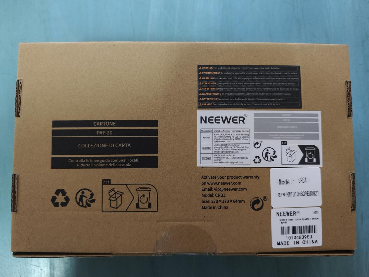 Neewer 10104839 CRB1 S-Type Speedlite Bracket Bowens Mount