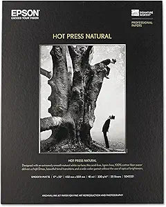 Epson S042321 Hot Press Natural Fine Art Paper 17x22