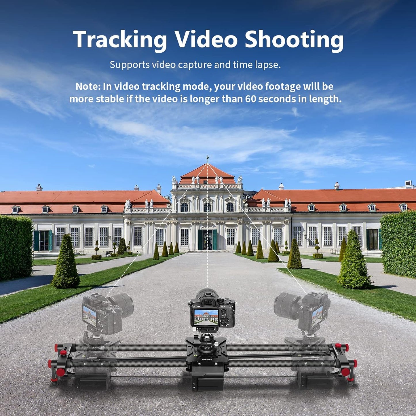 Neewer ER1-80 31.5" Motorized Camera Slider with App Control