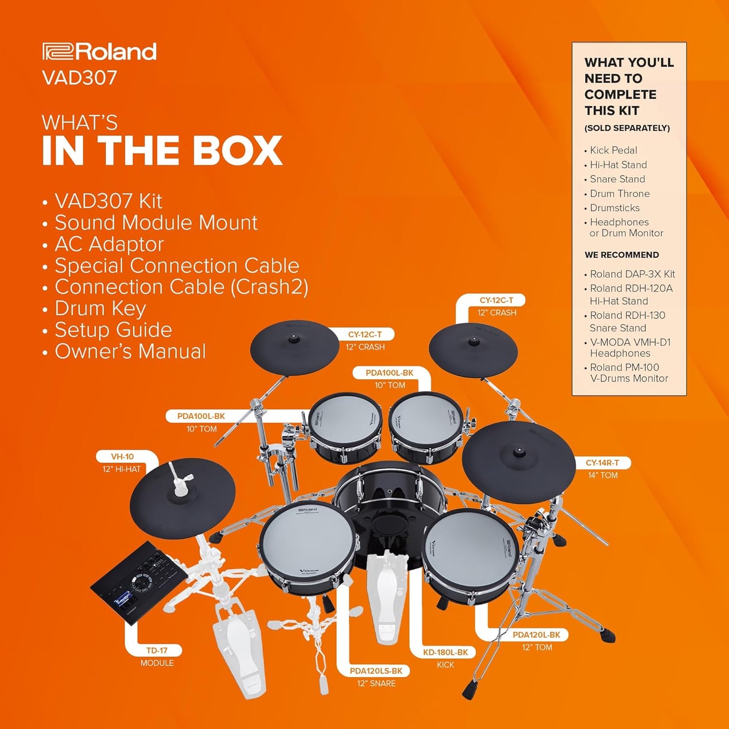Roland VAD307 V-Drums Acoustic Design Kit