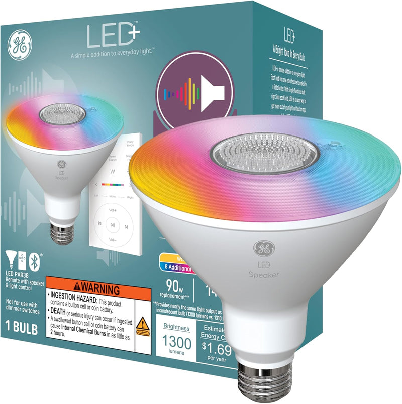 GE 93130056 LED+ Color Changing Speaker Bulb — main product image