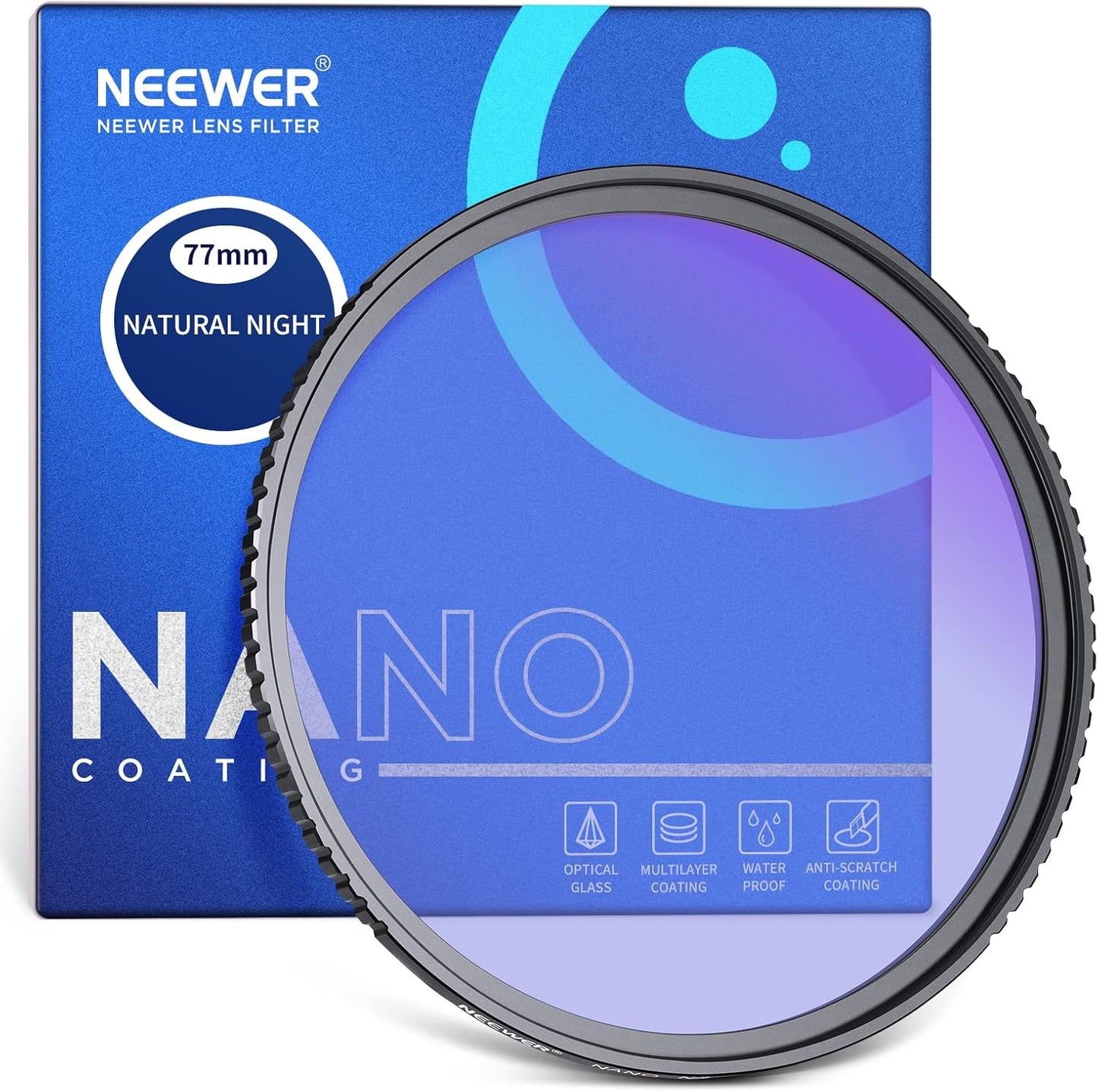 Neewer FL-22 77mm Natural Night Light Pollution Filter