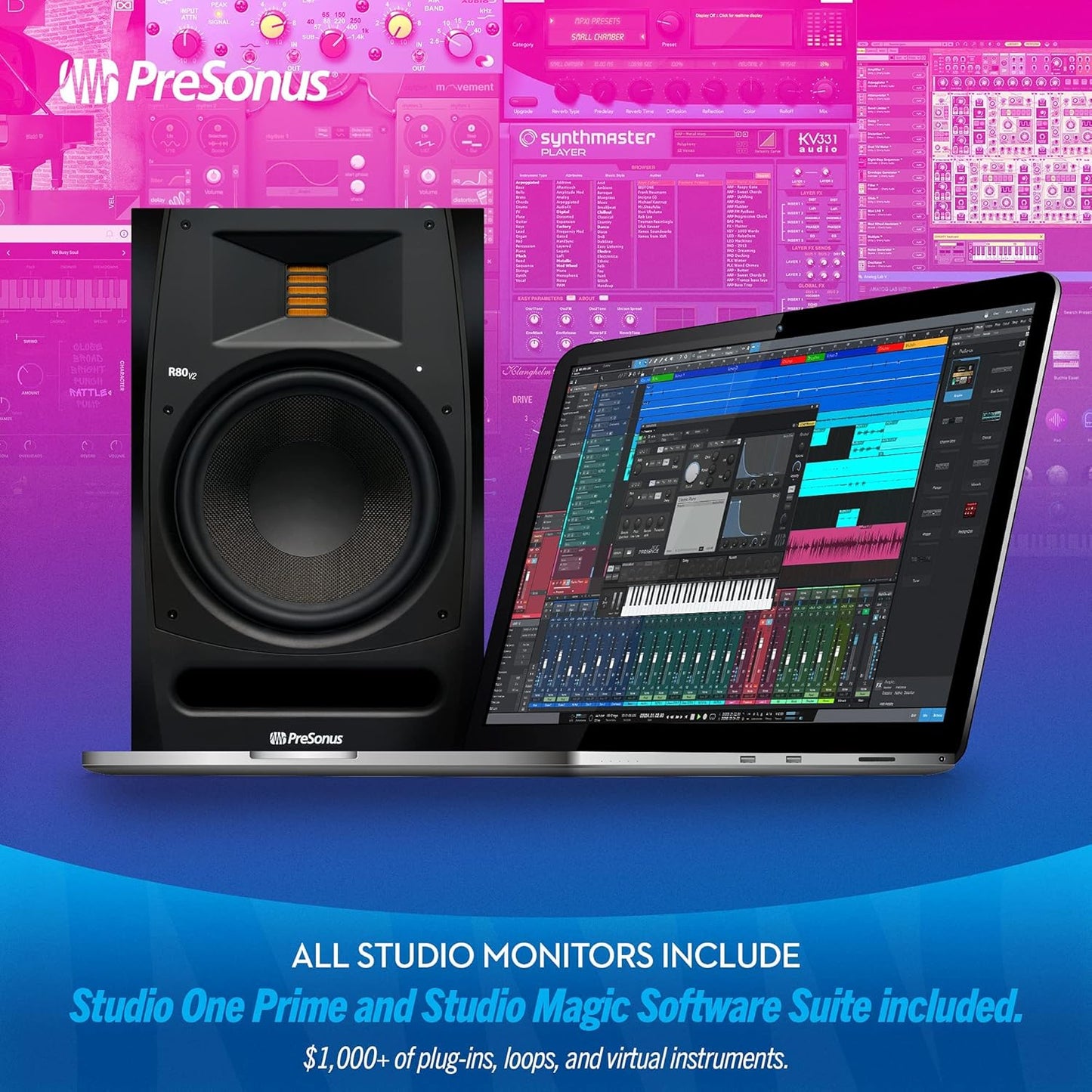 PreSonus R80 V2 8-inch Studio Monitor