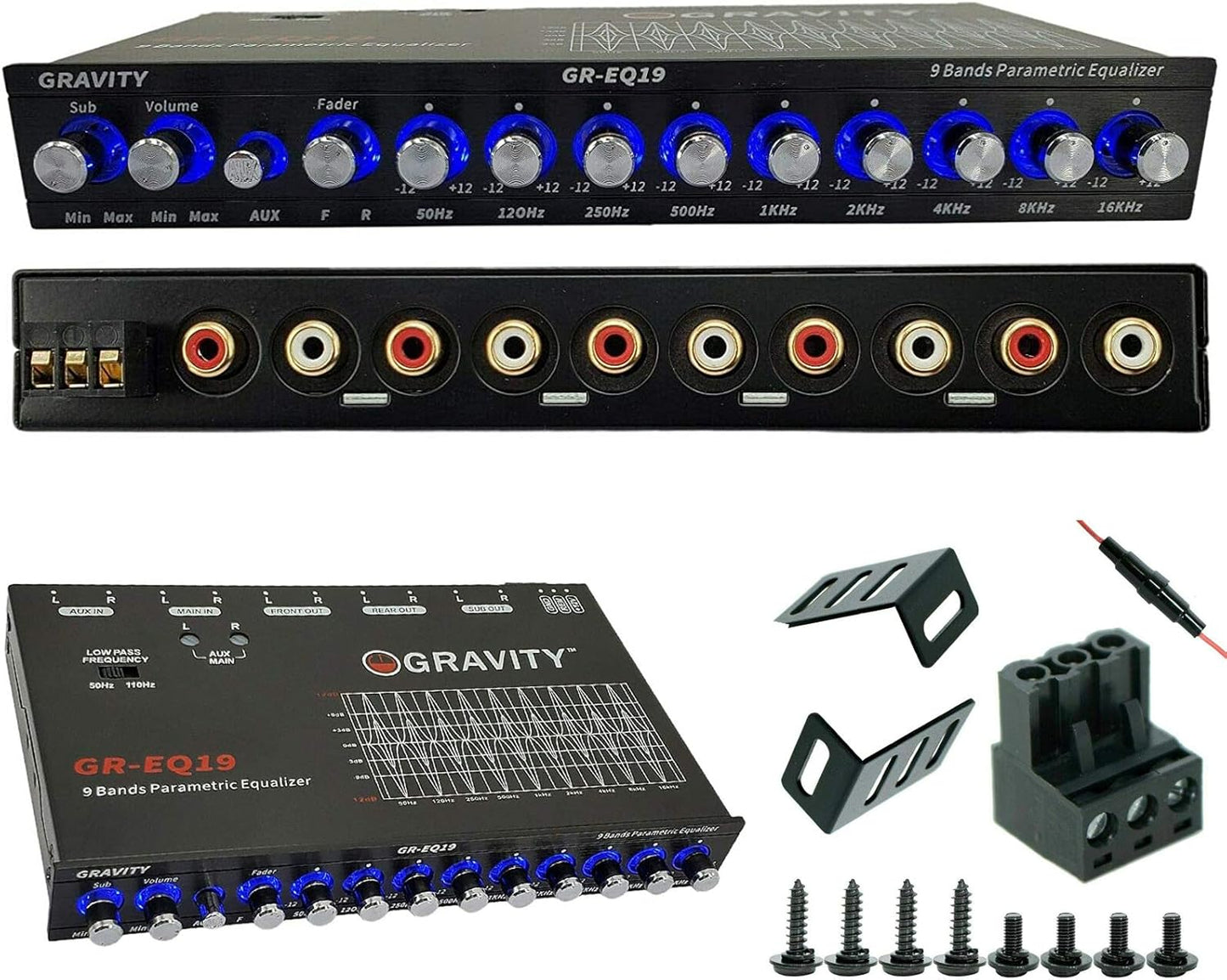 Gravity GR-EQ19 Car Audio Equalizer 9 Band EQ