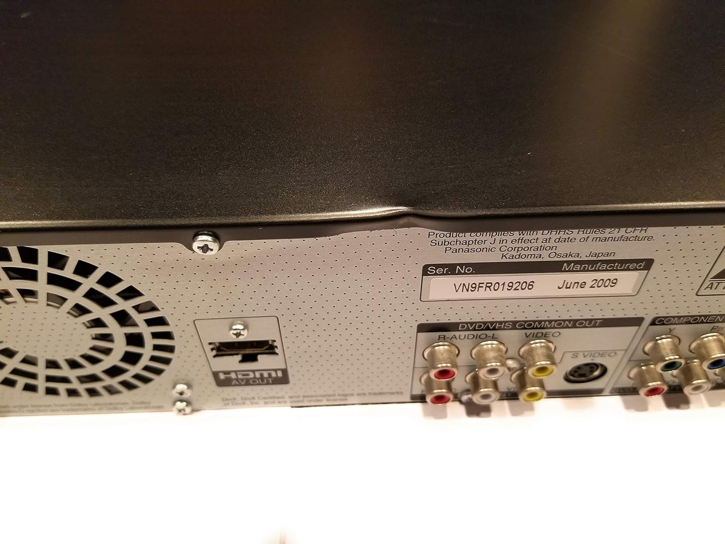 Panasonic DMR-EZ485VK DVD Recorder VCR Combo HDMI