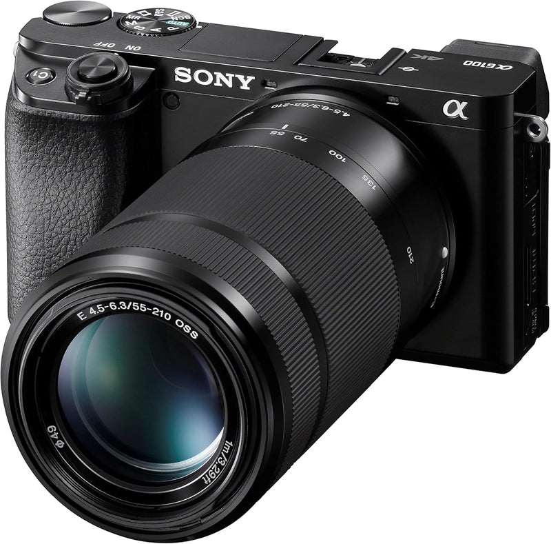 Sony ILCE6100Y/B Alpha A6100 Mirrorless Camera with 16-50mm and 55-210mm Lenses — main product image