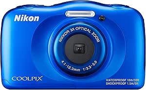 Nikon COOLPIX S33 Waterproof Digital Camera - Blue