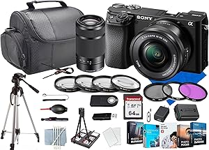 Sony a6100 Mirrorless Camera 16-50mm & 55-210mm Lens Bundle