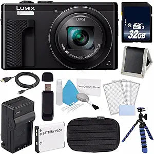 Panasonic DMC-ZS60-K-1 LUMIX 4K Digital Camera Bundle