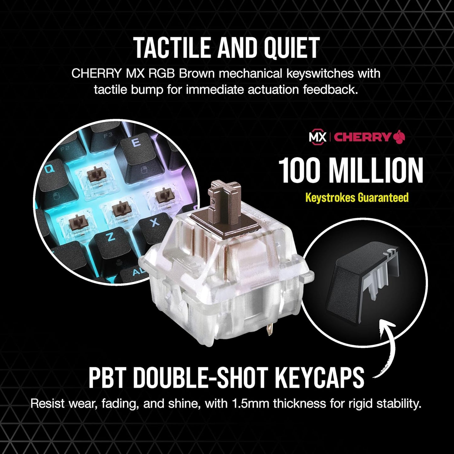 Corsair CH-9194012-NA K65 RGB Mini 60% Keyboard Cherry MX