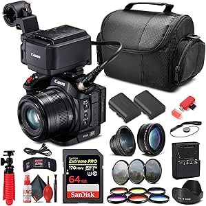Canon 1456C002 XC15 4K Camcorder Bundle (Renewed)