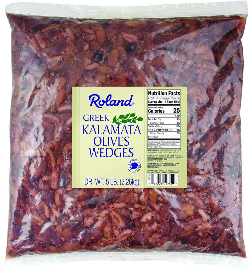 Roland 71754 Kalamata Olive Wedges 5 Lb — main product image