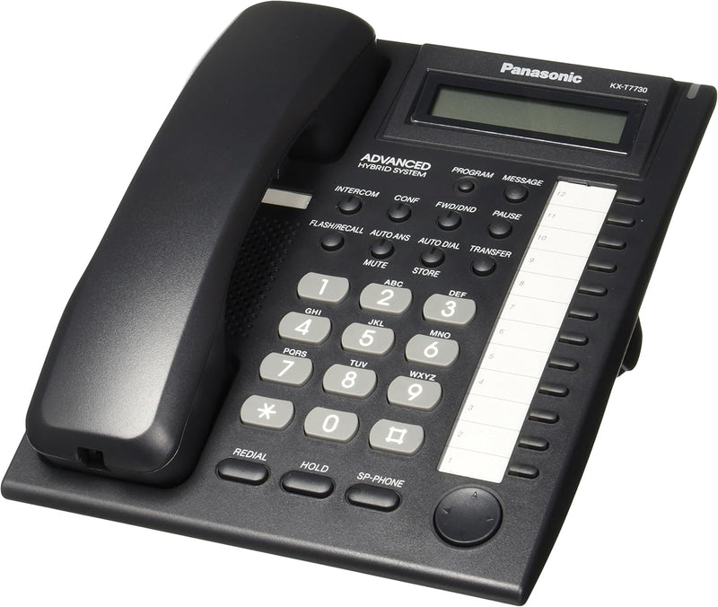 Panasonic KX-T7730 Black Corded Business Telephone — main product image