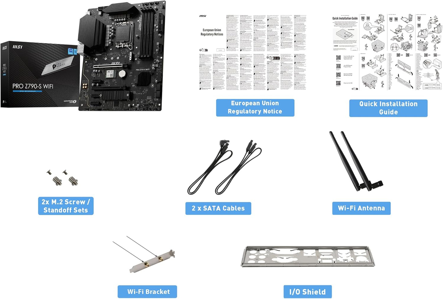 MSI PRO Z790-S WIFI Motherboard - Intel 12th/13th/14th Gen - DDR5