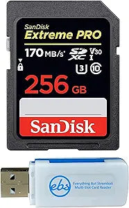 SanDisk 256G_SD Extreme Pro SD Card Olympus Camera Bundle