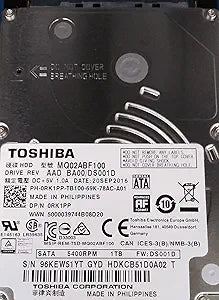 Toshiba MK6475GSX 640GB 2.5" SATA 5400RPM Internal Hard Drive