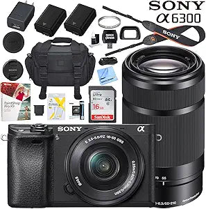 Sony E55SNILCE6300X2 a6300 4K Mirrorless Camera Bundle